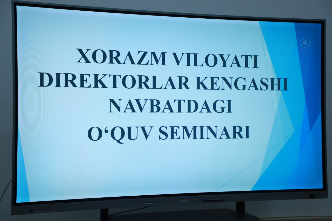 #Live

🟢Xorazmda maktab direktorlari uchun amaliy seminar-trening bo'lib o'tmoqda

🪙Bugun,...