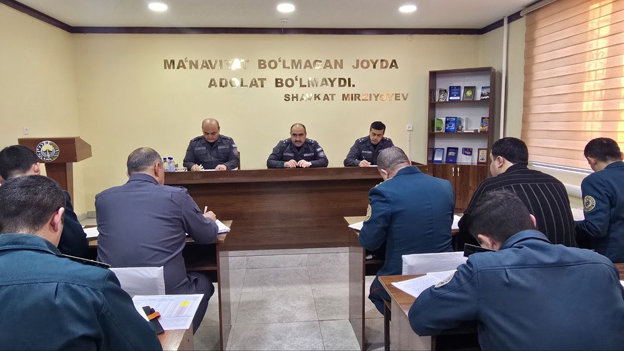 Yangiariq tumani IIB da hisobot yig‘ilishi bo‘lib o‘tdi...