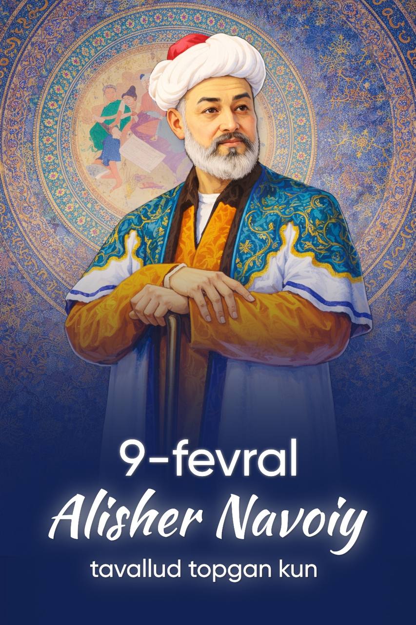 Bugun buyuk shoir, oʻzbek tilining rivojiga ulkan hissa...