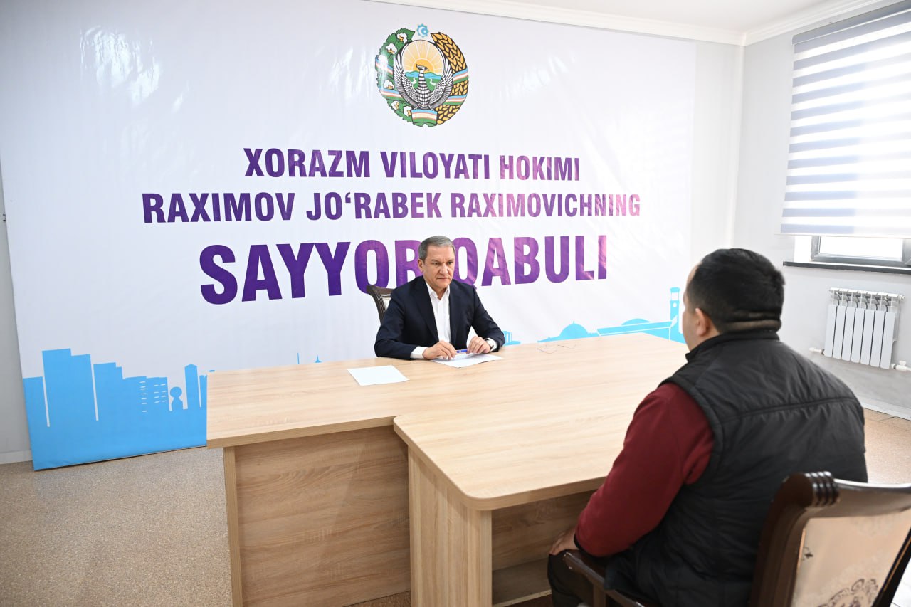 Sayyor qabul

✅ Bugun Xiva shahrida  viloyat hokimi...